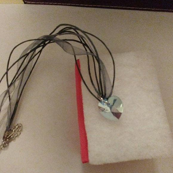 Aruba Blue Crystal Heart Necklace - Picture 6 of 8